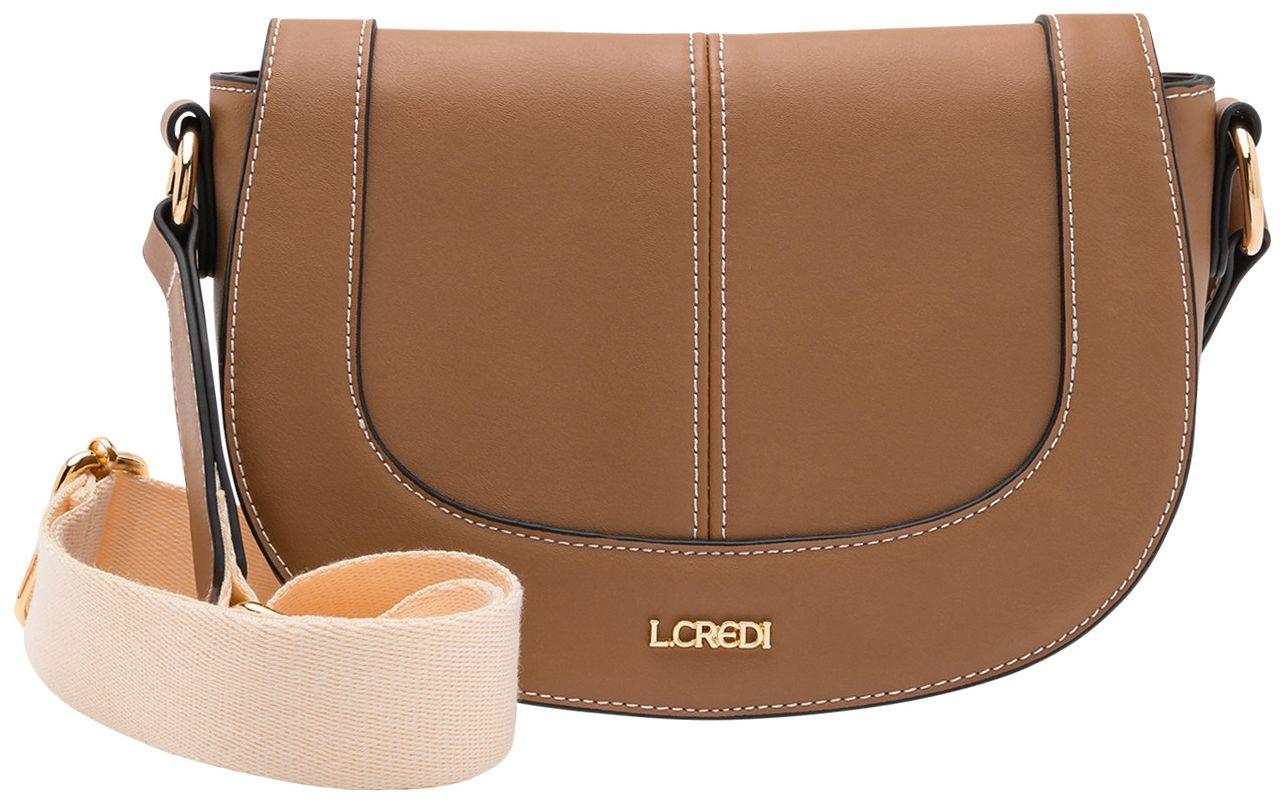Schultertasche mit gewebten Gurt Orell L.Credi Toffee Braun