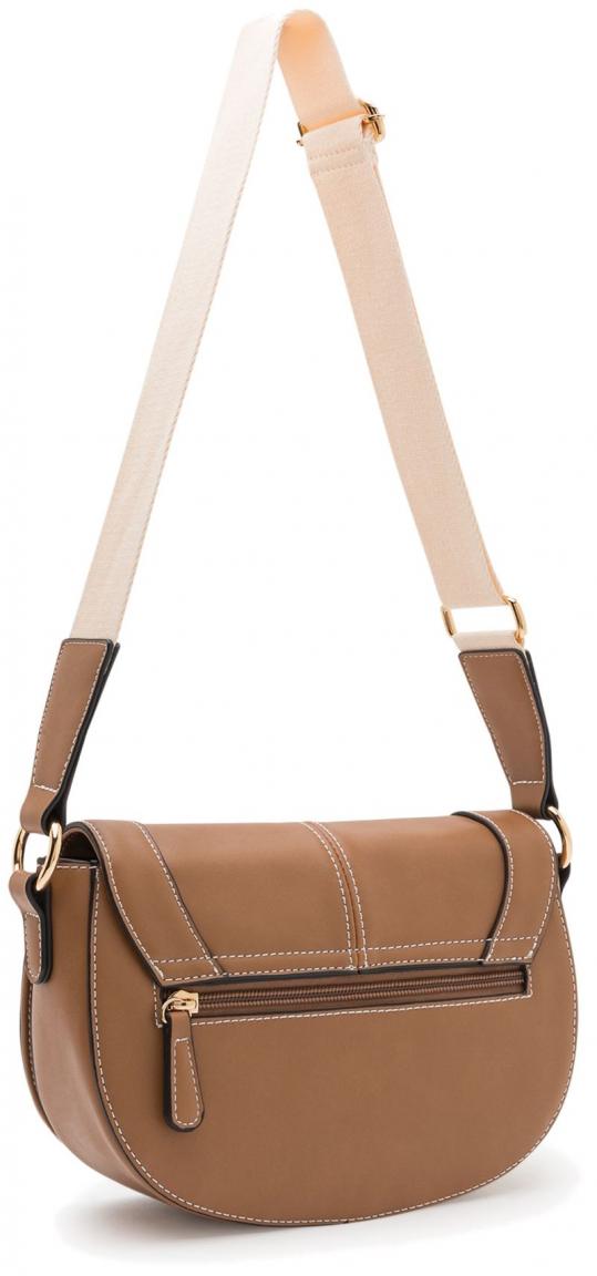 Schultertasche mit gewebten Gurt Orell L.Credi Toffee Braun