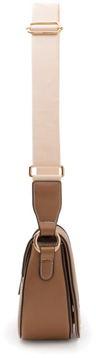 Schultertasche mit gewebten Gurt Orell L.Credi Toffee Braun