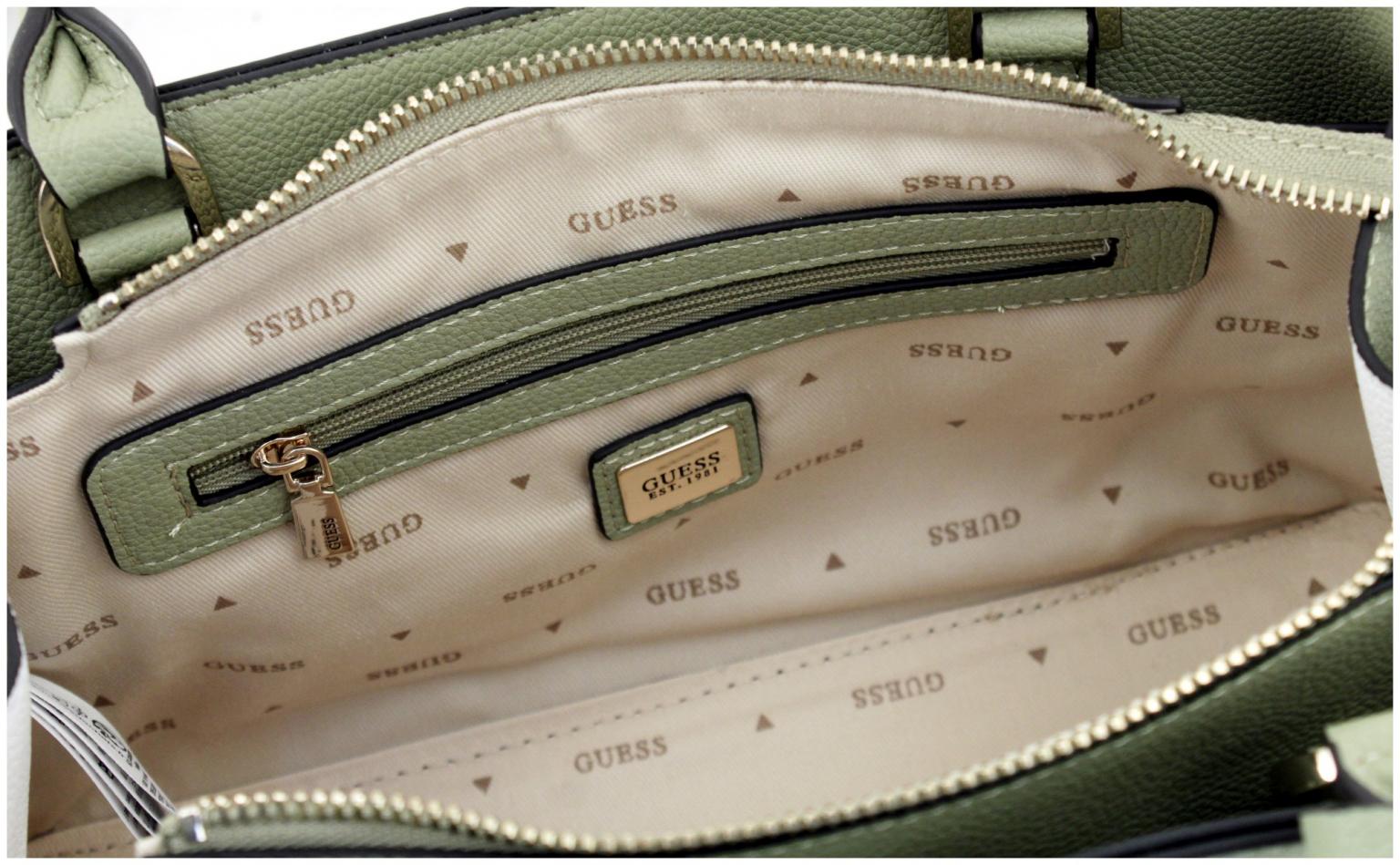 Schultertasche schwarz Guess Meridian dreigeteilt