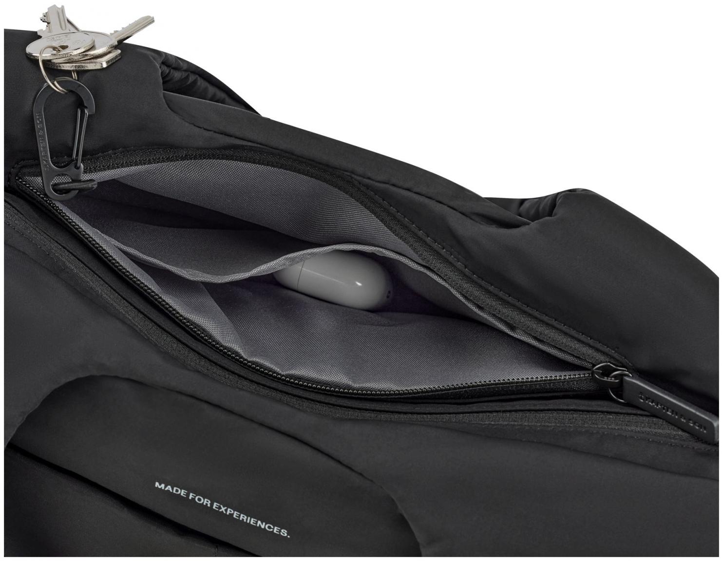 Schultertasche schwarz Kapten & Son wattiert Skara Cloud