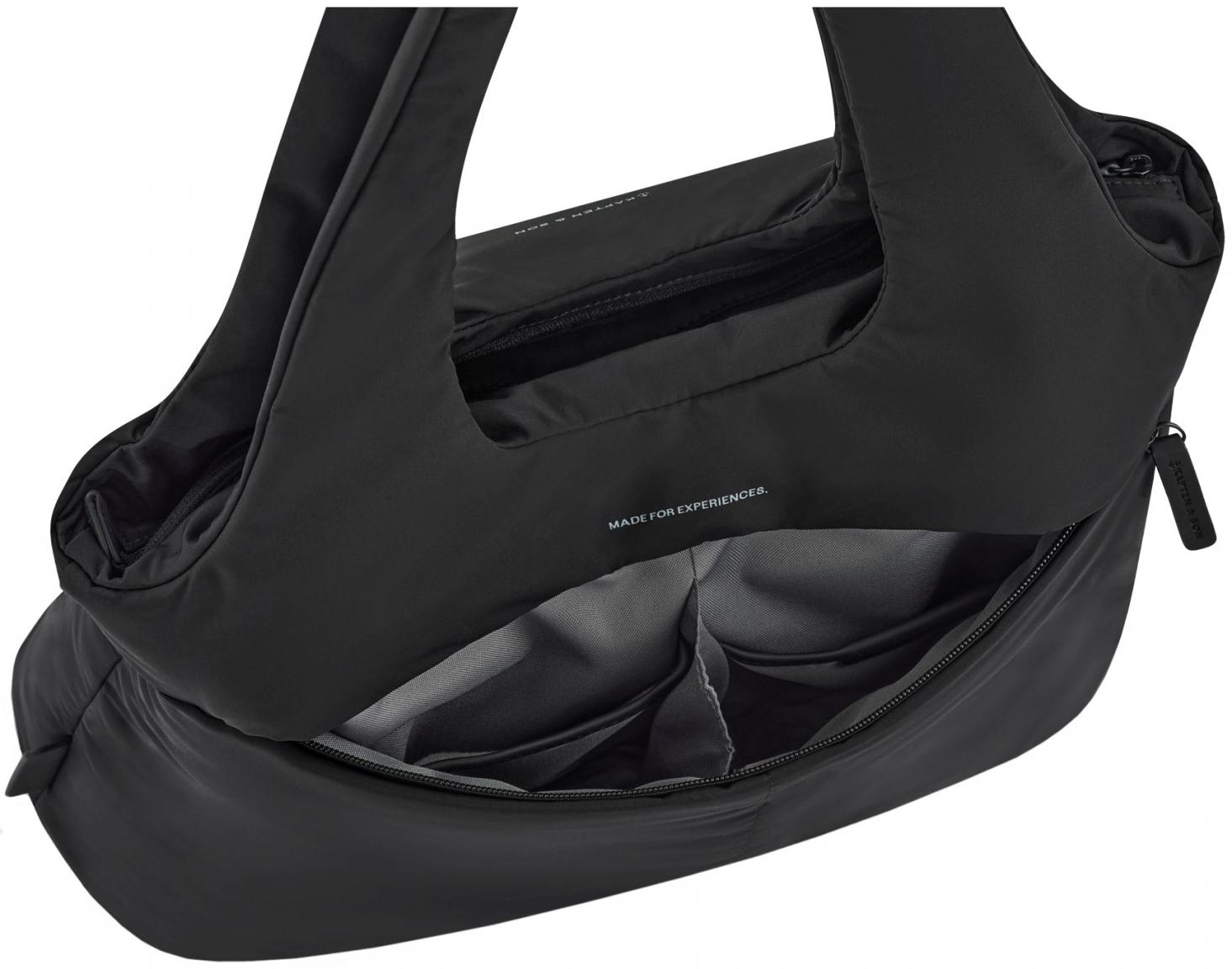 Schultertasche schwarz Kapten & Son wattiert Skara Cloud