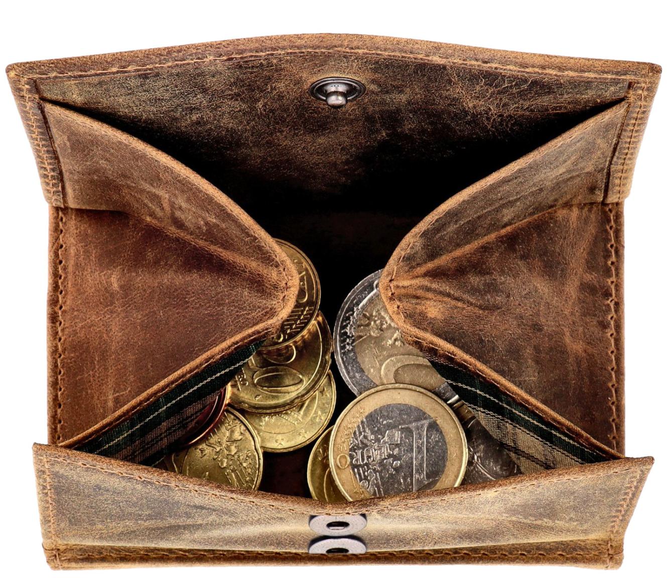 SecWal Kartenbörse mit Alukern Hunter Vintage Brown