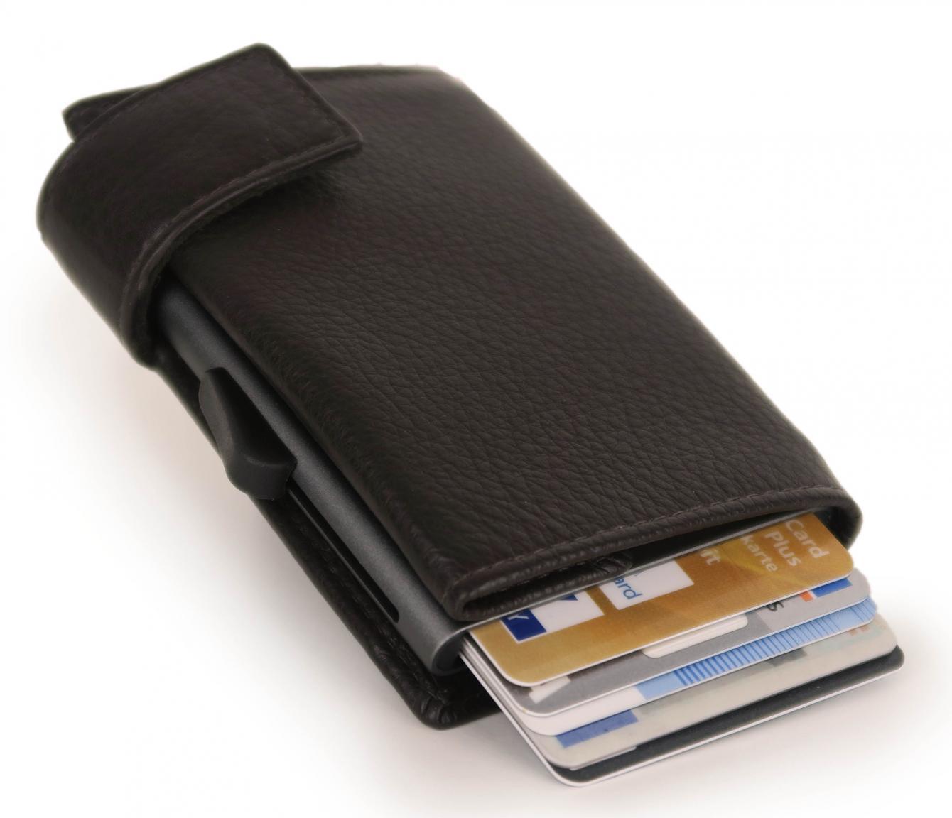 SecWal Kartenetui mit Hargeldfach Carbon RFID Schutz