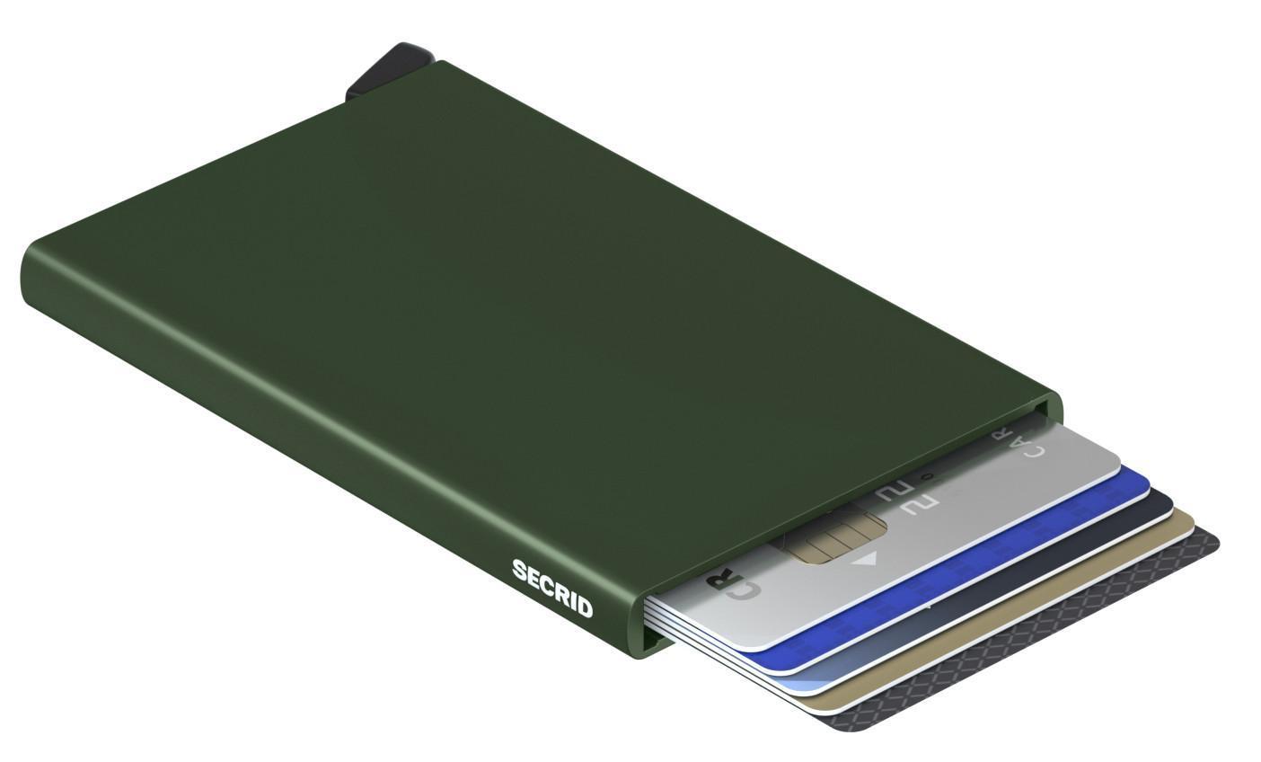 Secrid Cardslide Set Kartenhülle Hartgeldfach RFID dunkelgrün