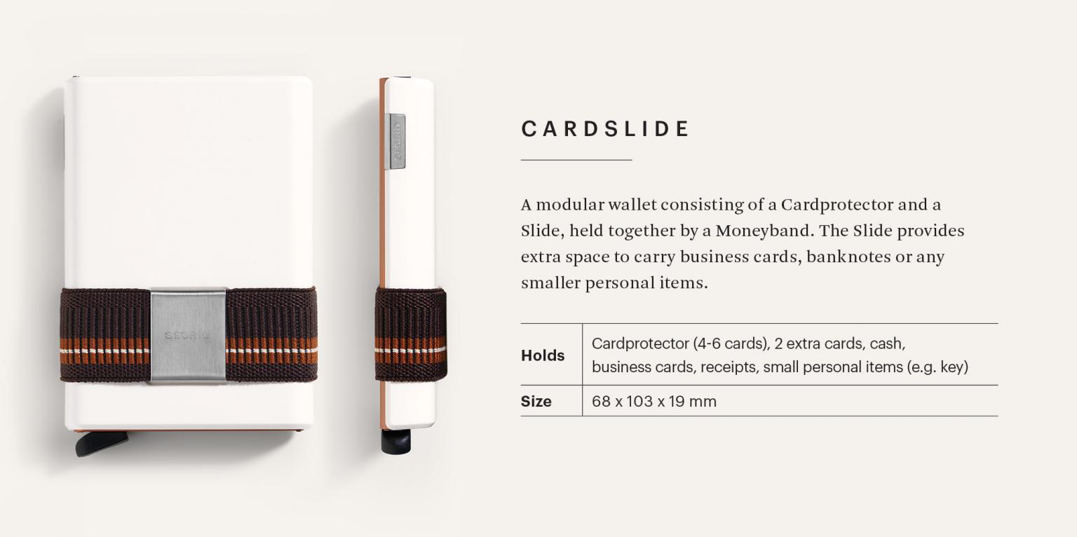 Secrid Cardslide Set Kartenhülle Hartgeldfach RFID rot/weiß