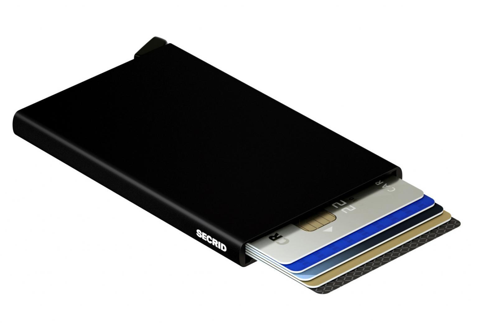 Secrid Cardslide Set Kartenhülle mit Hartgeldfach RFID Schwarz/S