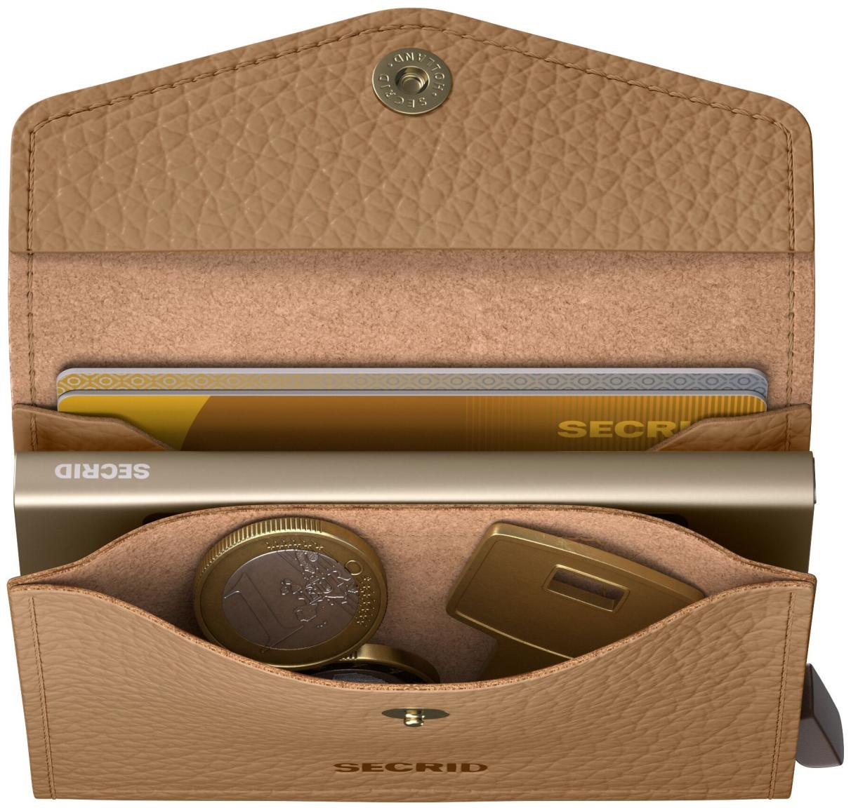 Secrid Envelope Wallet Kartenetui Leder Cappuccino Cashmere - Camel