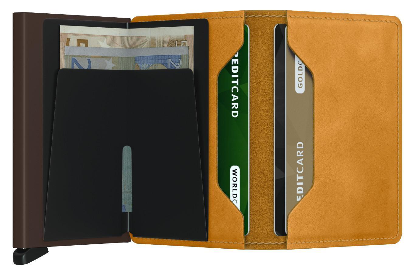 Secrid Geldbörse Etui Slimwallet Vintage Ochre gelb Leder RFID