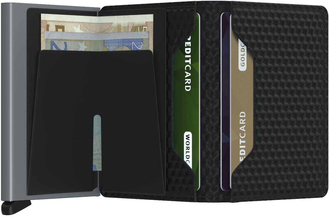 Secrid Kartenbörse Slimwallet Cubic Black Titanium 3D Effekt