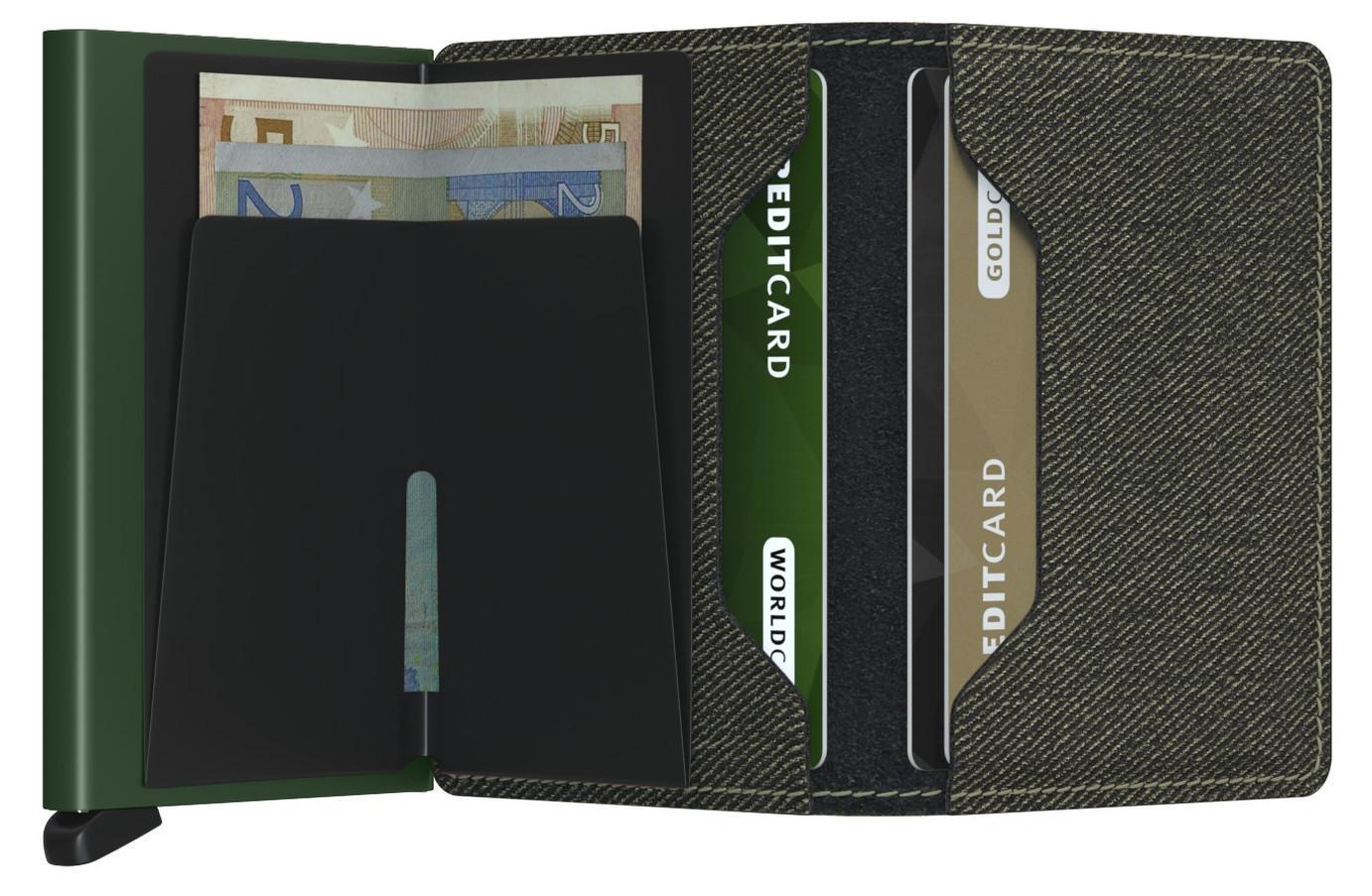 Secrid Kartenbörse grün Jeansoptik Slimwallet Twist Green RFID