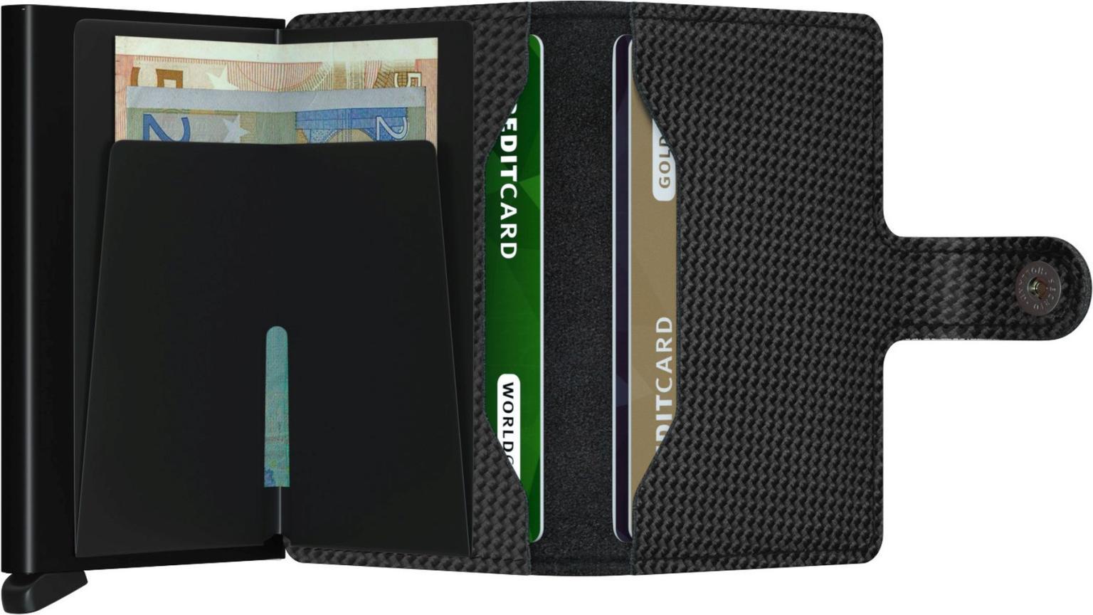 Secrid Kartenetui Miniwallet Carbon Black RFID Flechtoptik