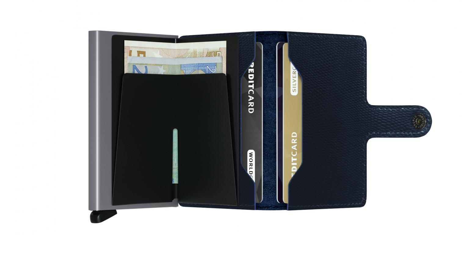 Secrid Kartenetui Miniwallet Rango Blue-Titanium Reptilprägung