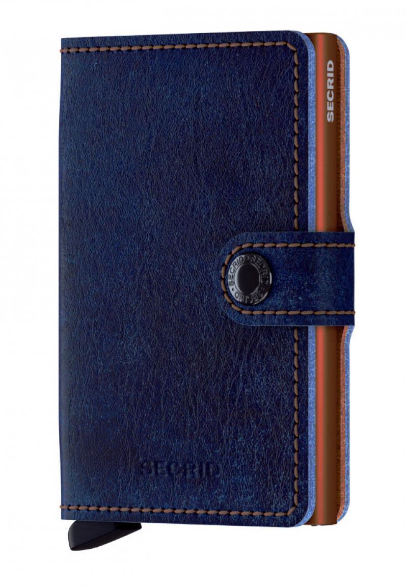 Secrid Mini Wallet Leder Aluminium Indigo