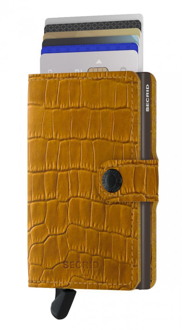 Secrid Miniwallet Cleo Ochre Brown Krokoprägung