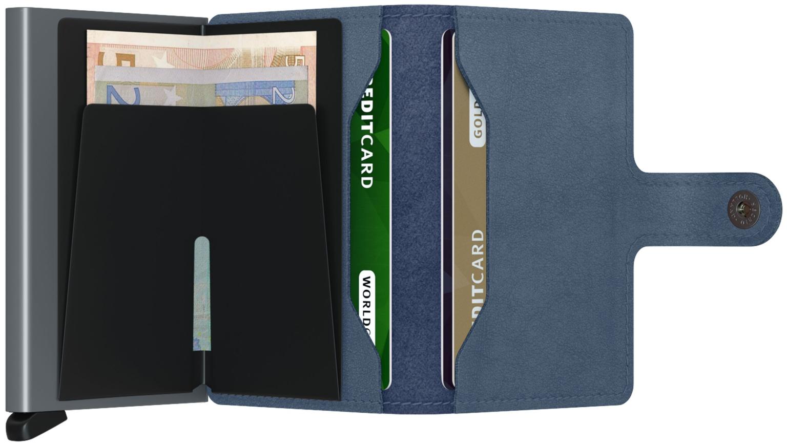 Secrid Miniwallet Kartenetui Leder Original Ice Blue - Blau