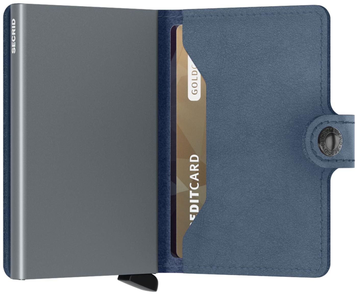 Secrid Miniwallet Kartenetui Leder Original Ice Blue - Blau