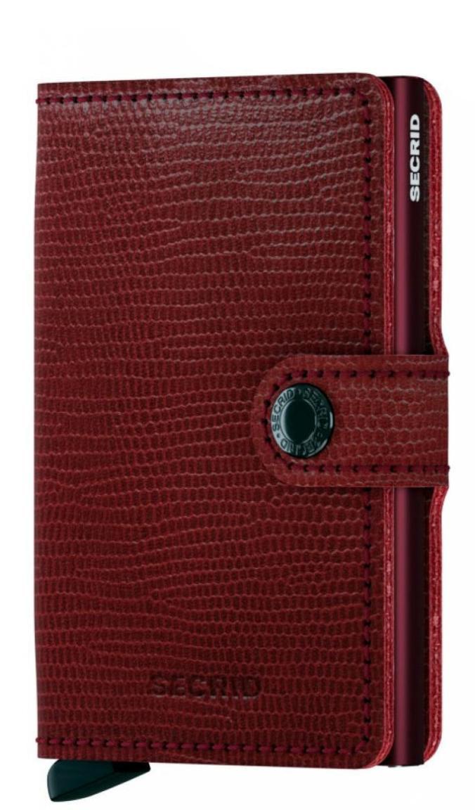 Secrid Miniwallet Kartenetui Reptilprägung Rango Red-Bordeaux