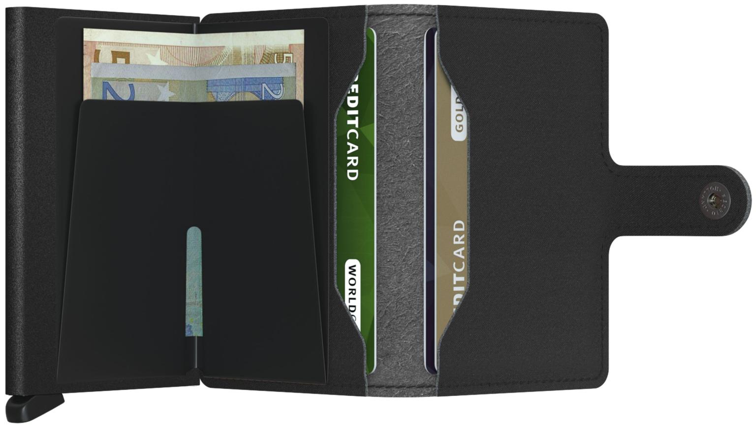Secrid Miniwallet Kartenetui Vegan Yard Powder Black - Schwarz