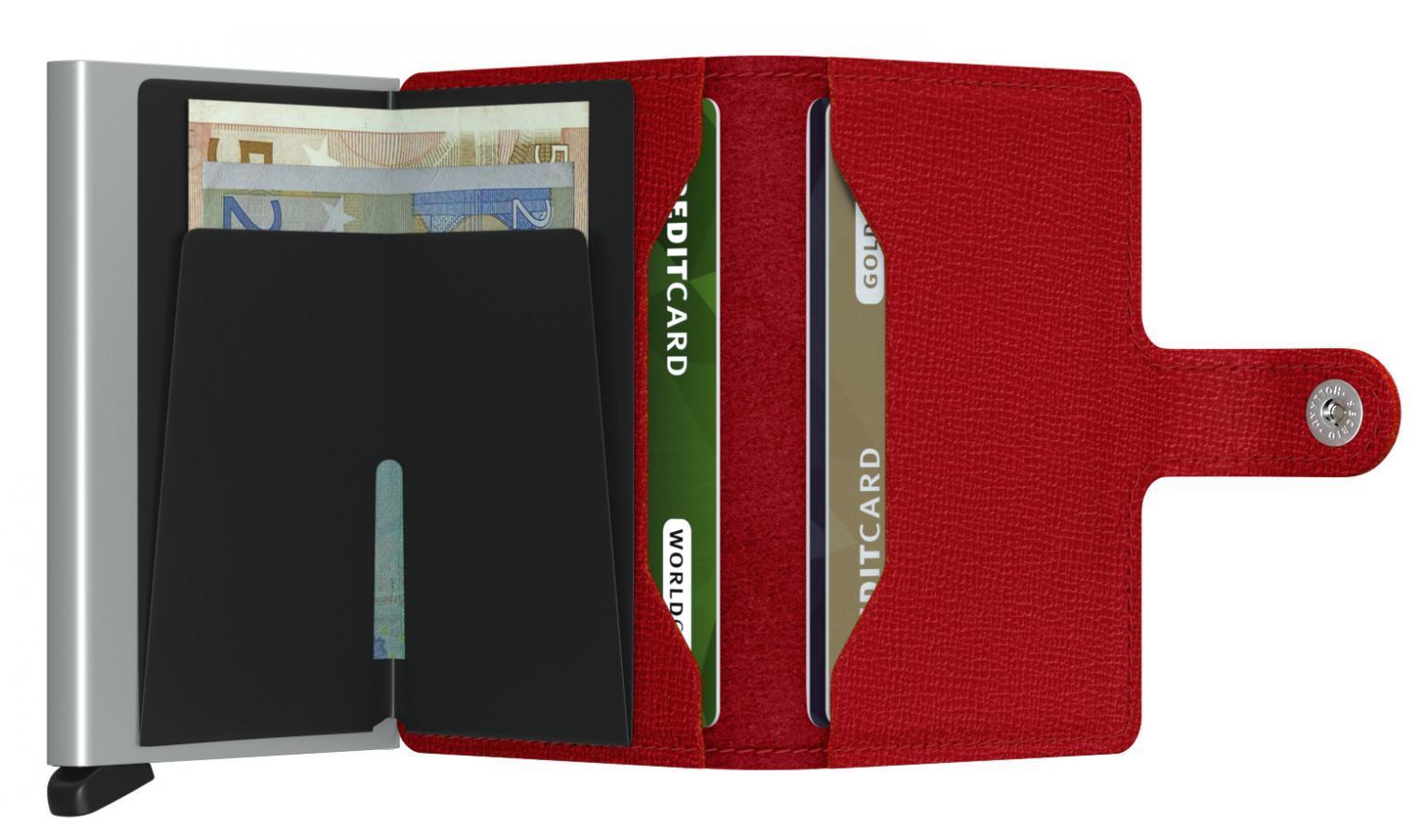 Secrid Miniwallet Kartentäschchen Damen Crisple Rot