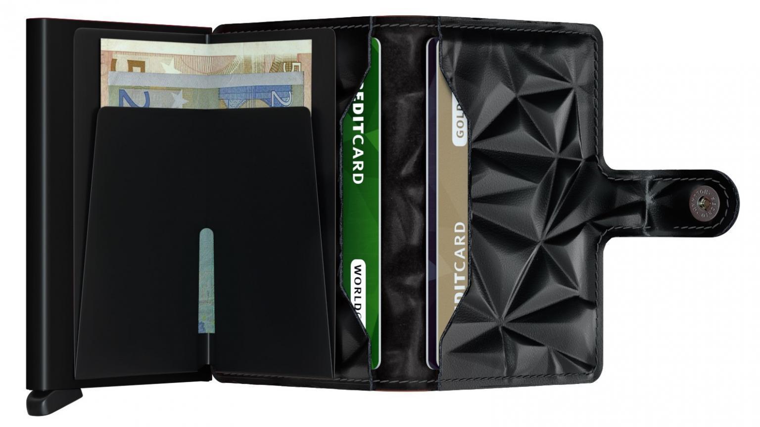Secrid Miniwallet Kreditkartenetui Prism Black geprägt RFID