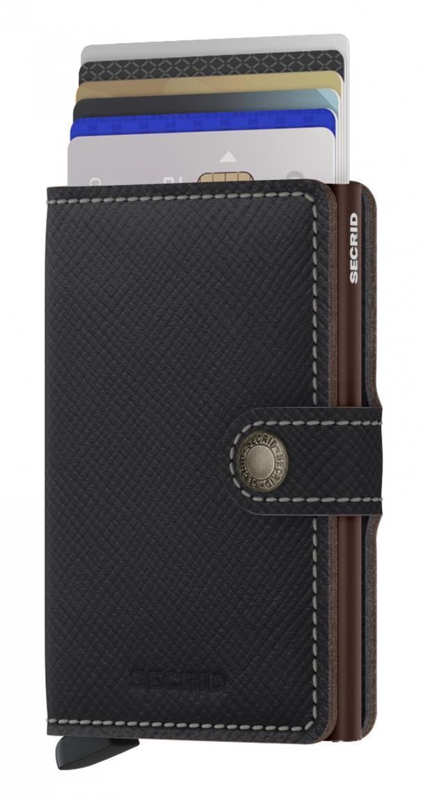 Secrid Miniwallet Saffiano Brown dunkelbraun RFID-Schutz Kartenetui