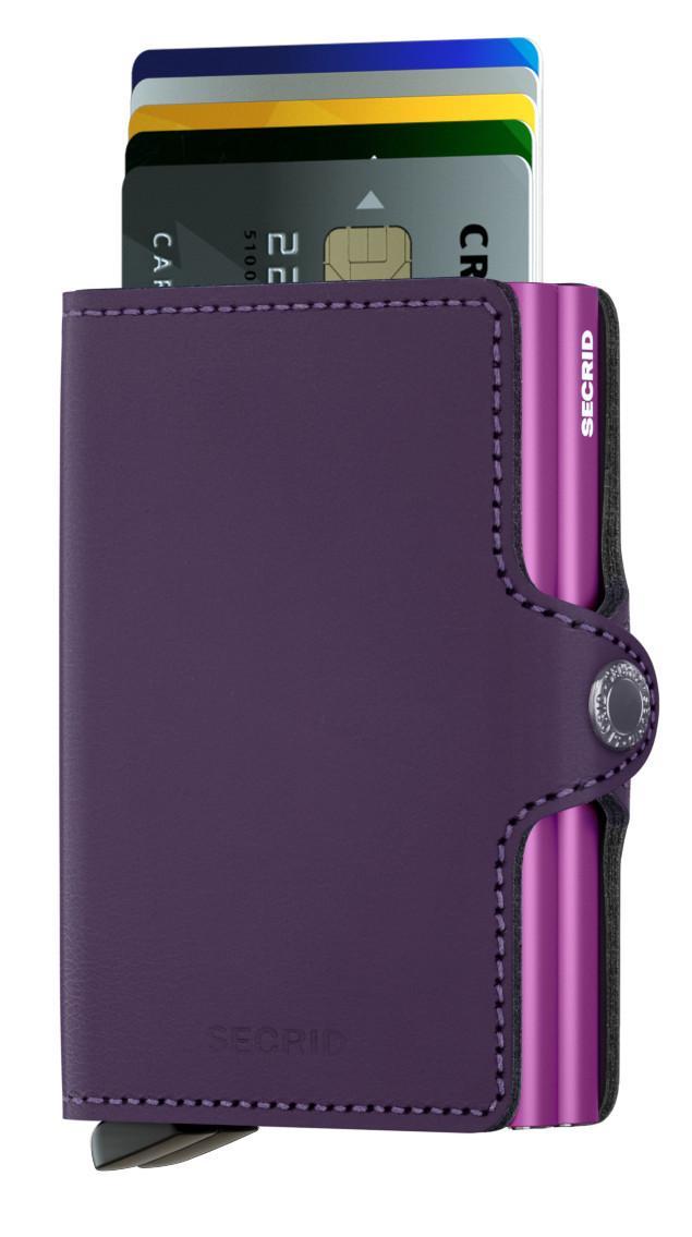 Secrid Twinwallet Kartenetui Leder Matte Purple violett RFID