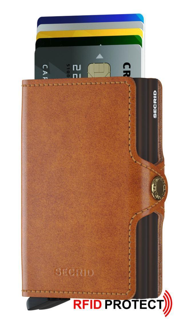 Secrid Twinwallet zwei Metallhüllen Original Cognac