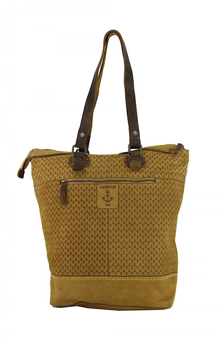 Shopper Harbour2nd Ankerliebe Mustard Senfgelb Innentasche Used Style