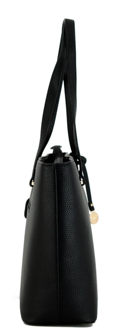 Shopper L.Credi Bridge grau schwarz kariert Lack gold