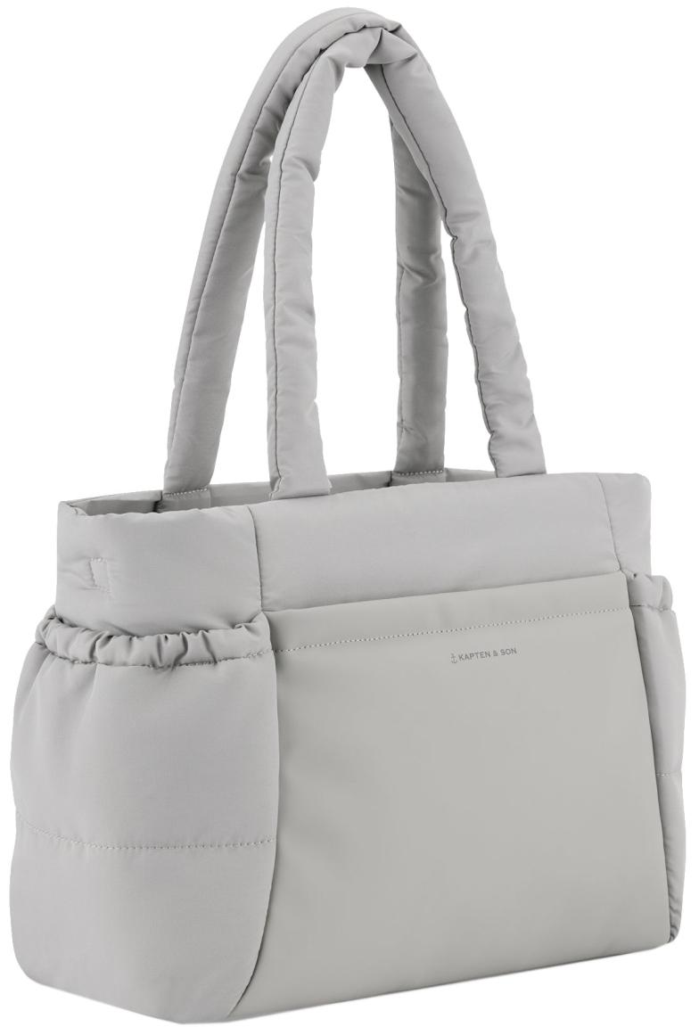 Shopper Medium Kapten and Son Hellvi Cloud Khaki wattiert Rippcord