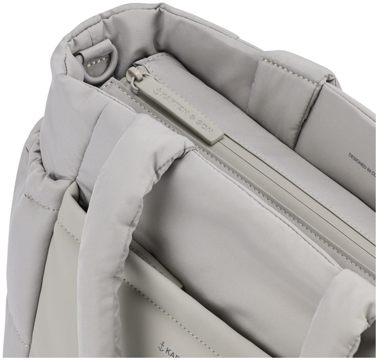 Shopper Medium Kapten and Son Hellvi Cloud Khaki wattiert Rippcord