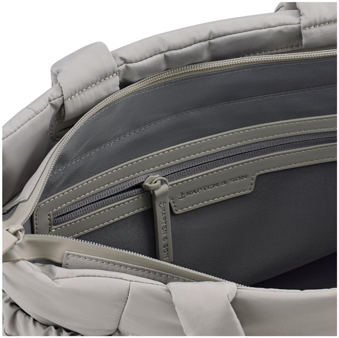 Shopper Medium Kapten and Son Hellvi Cloud Khaki wattiert Rippcord