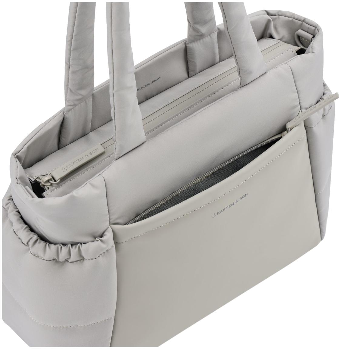 Shopper Medium Kapten and Son Hellvi Cloud Khaki wattiert Rippcord