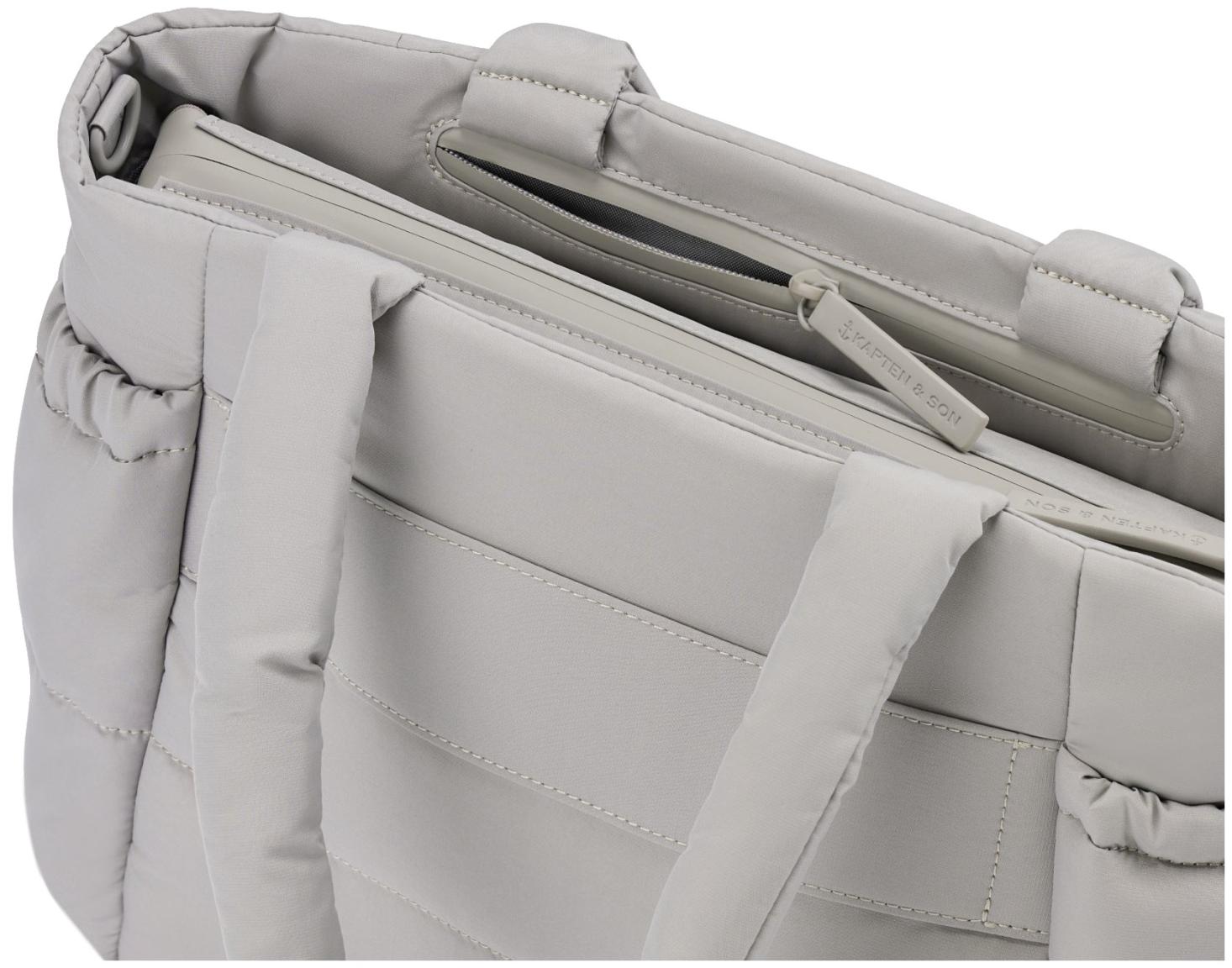 Shopper Medium Kapten and Son Hellvi Cloud Khaki wattiert Rippcord