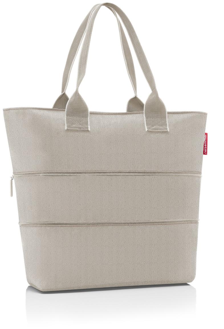 Shopper e1 Reisenthel erweiterbar hellbeige Fischrägtmuster
