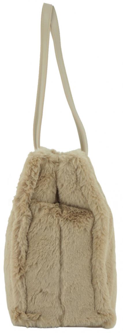 Shopper flauschig Mario Valentino beige Special Fadia Patch