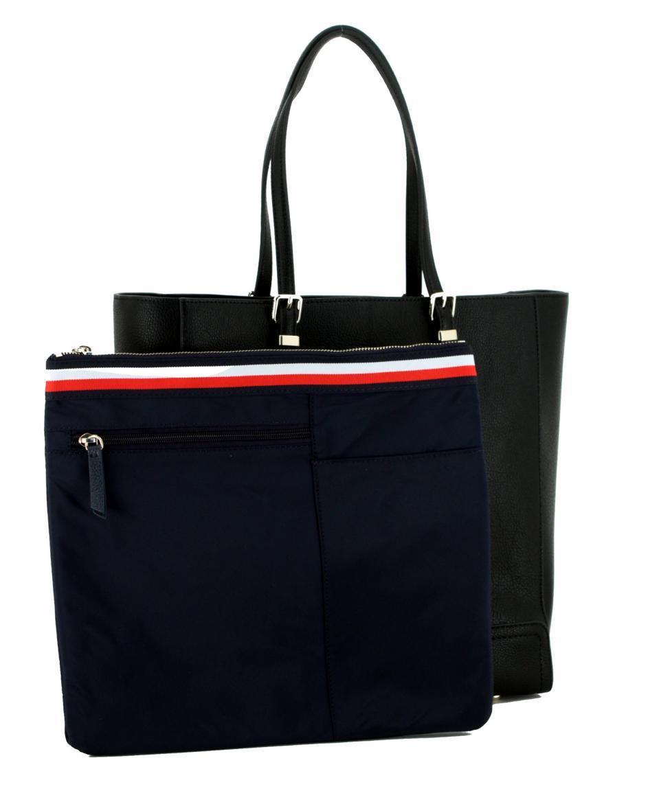 Shopper mit Laptopfach Hilfiger Work Bag hellblau Streifen