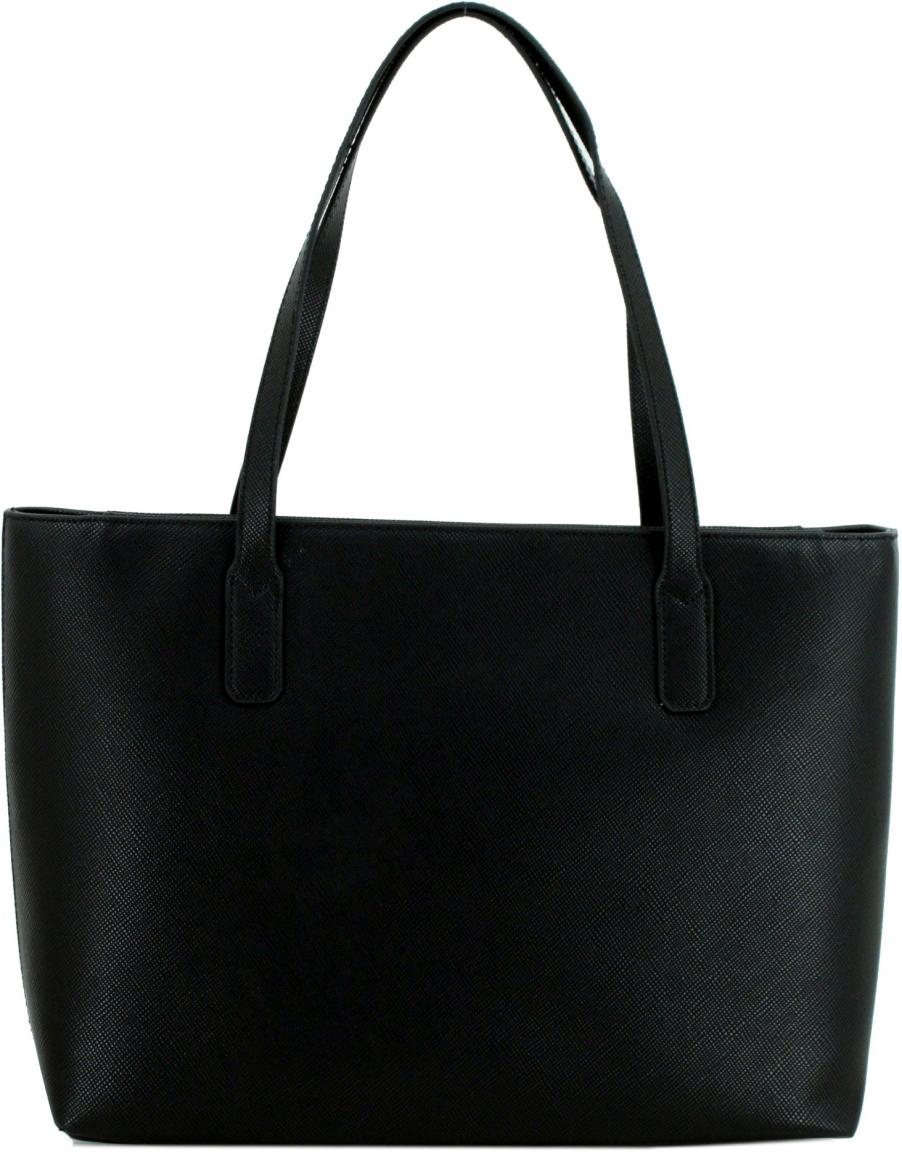 Shopper schwarz Guess Eco Elements recycled strukturiert