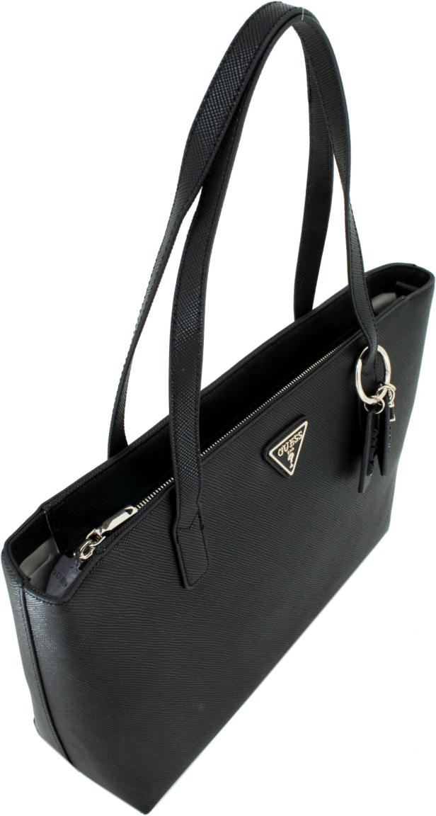 Shopper schwarz Guess Eco Elements recycled strukturiert