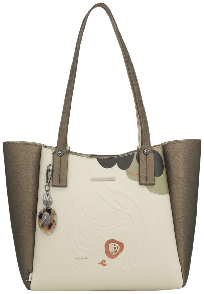 Shoppertasche Anekke Sophia Gaia beige metallic Prägung