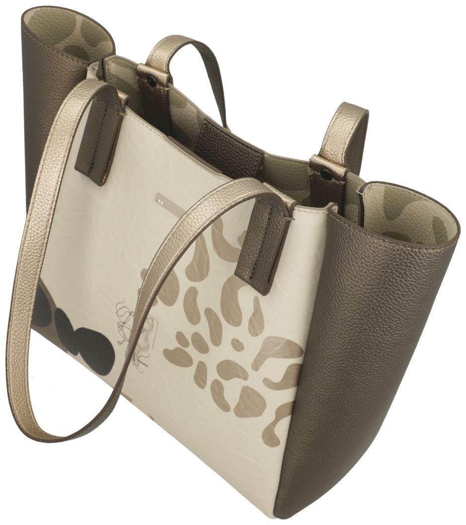 Shoppertasche Anekke Sophia Gaia beige metallic Prägung
