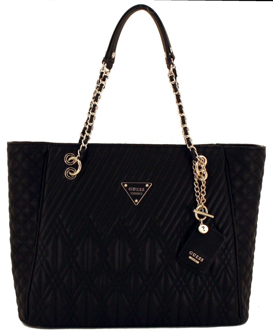 Shoppertasche Guess Eddie Kette Black Schwarz