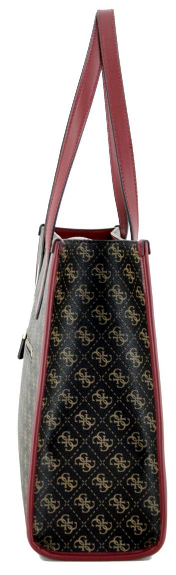 Shoppertasche Guess Silvana Latte Logo beige Jacquard