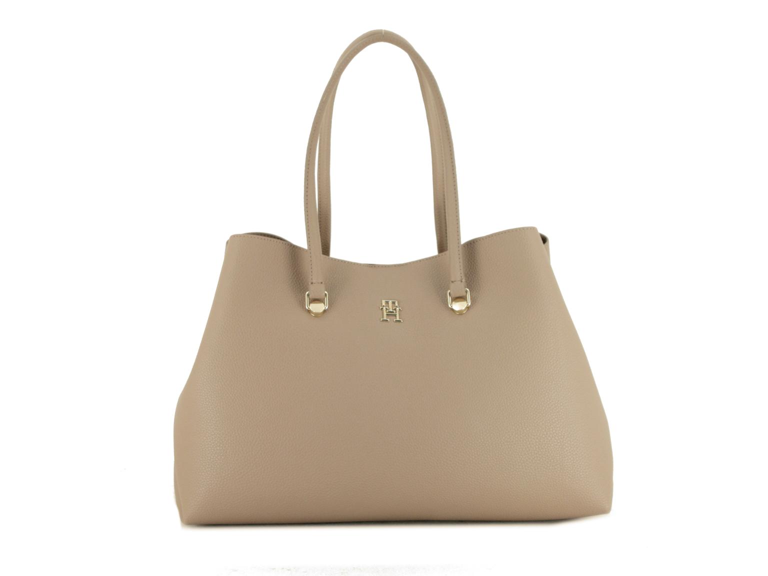 Shoppertasche Hilfiger Emblem Workbag Oat Milk Nude 