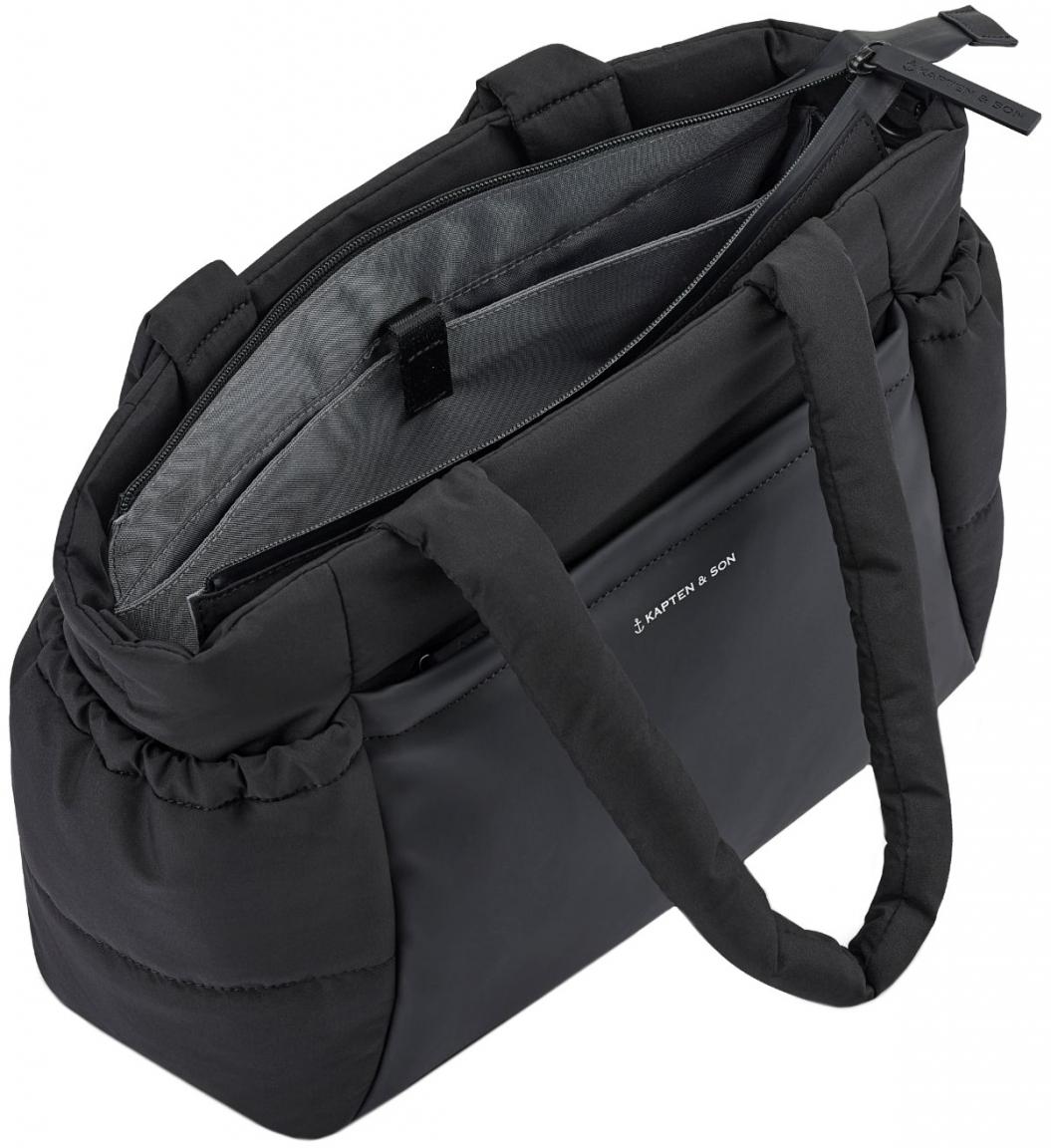 Shoppertasche Kapten & Son Hellvi Cloud Medium schwarz klassisch 