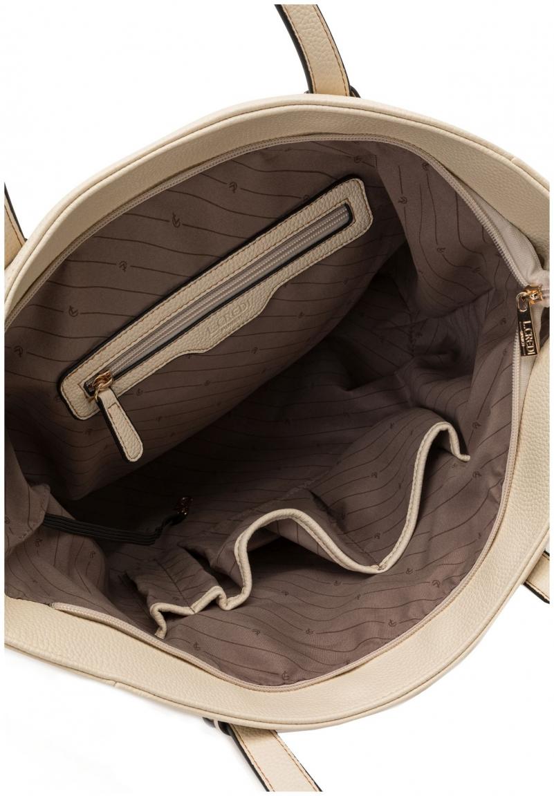 Shoppertasche L.Credi Oana Creme veganes Kunstleder