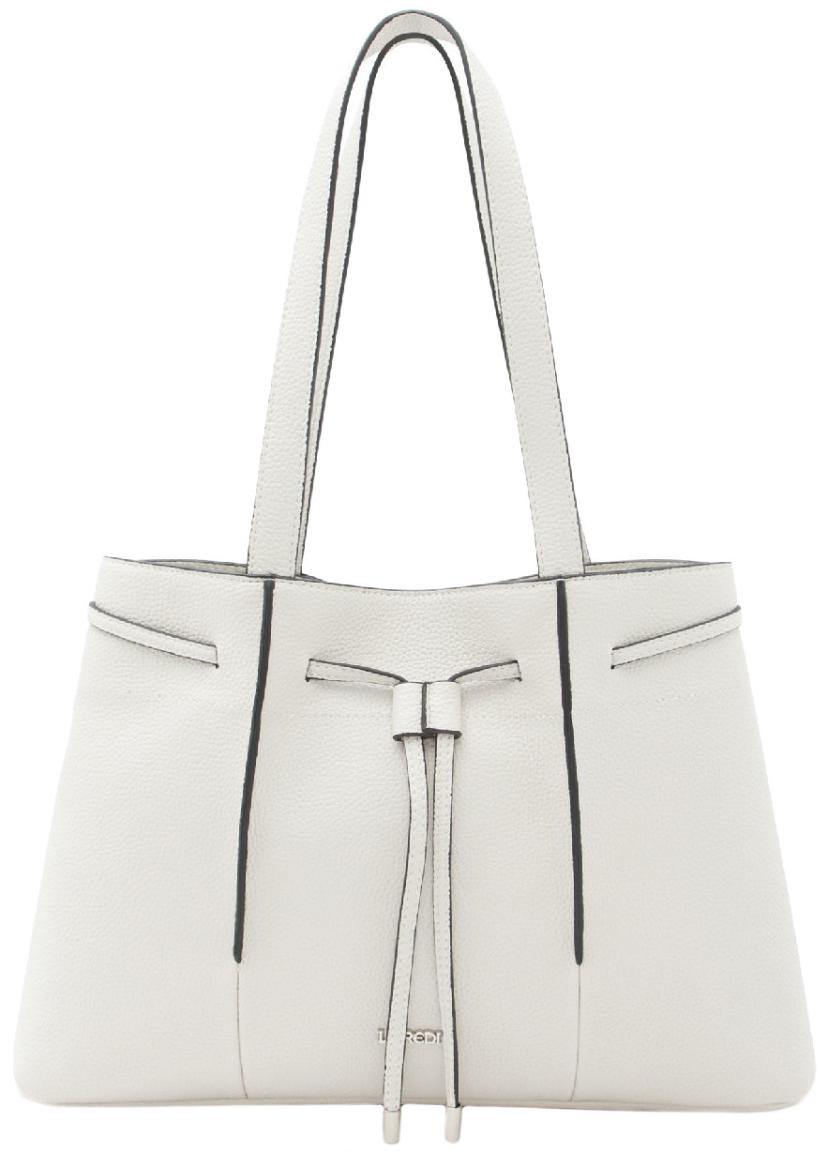 Shoppertasche Rahmi L.Credi vegan Zugband hellgrau Kontrast