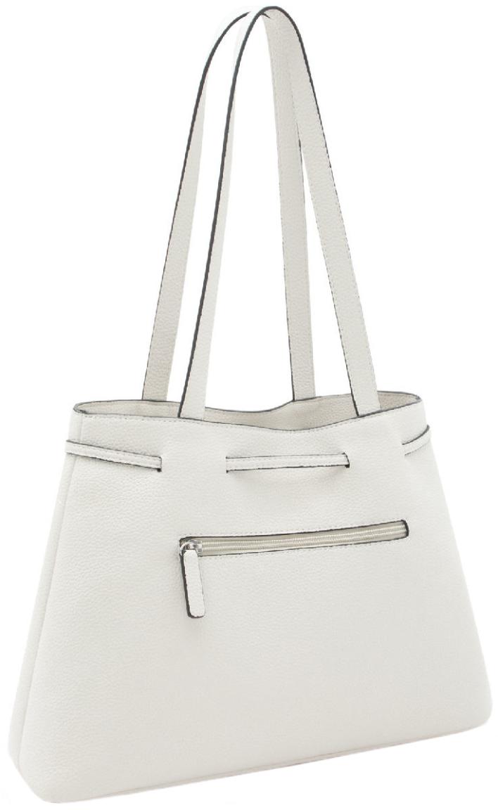 Shoppertasche Rahmi L.Credi vegan Zugband hellgrau Kontrast