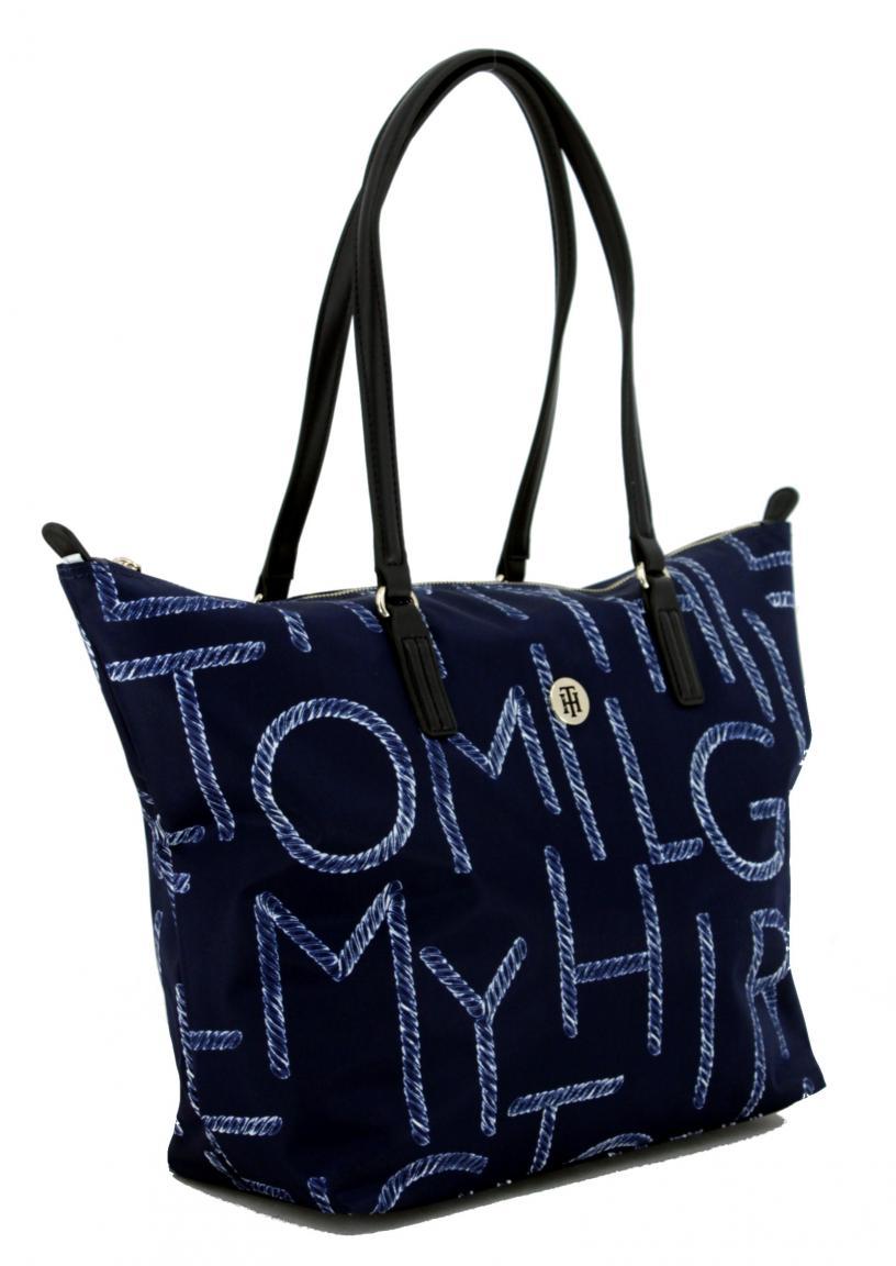 Shoppertasche Seilprint Tommy Hilfiger Poppy Tote Rope blau